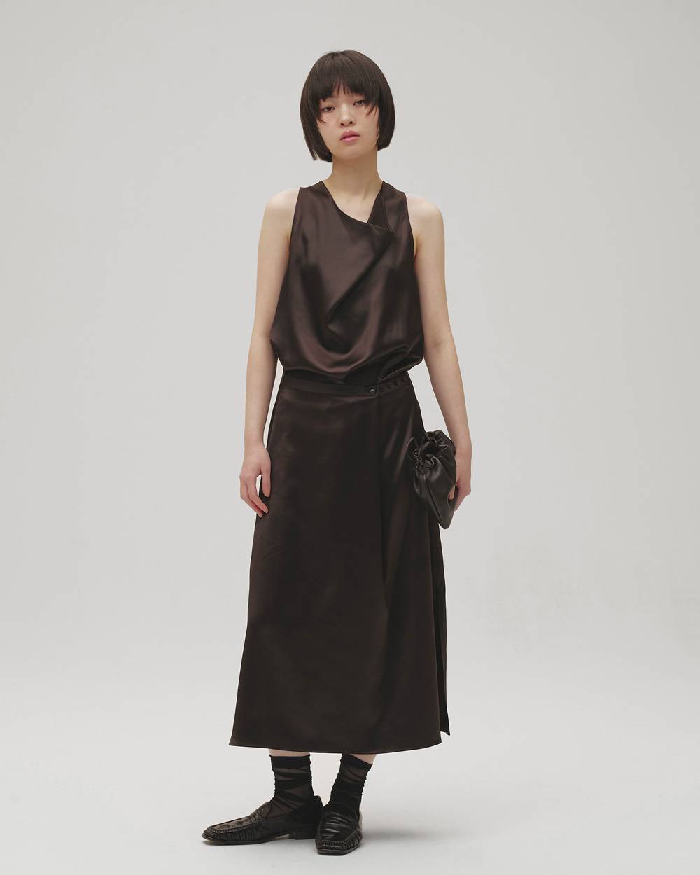 Asymmetry Satin Dress Asymmetry Satin Dress,アシンメトリーサテンドレス,12610322,サテン,アシンメトリードレス,サテンドレス,ドレス,ワンピース,todayful,トゥデイフル,lifes,吉田怜香,26aw