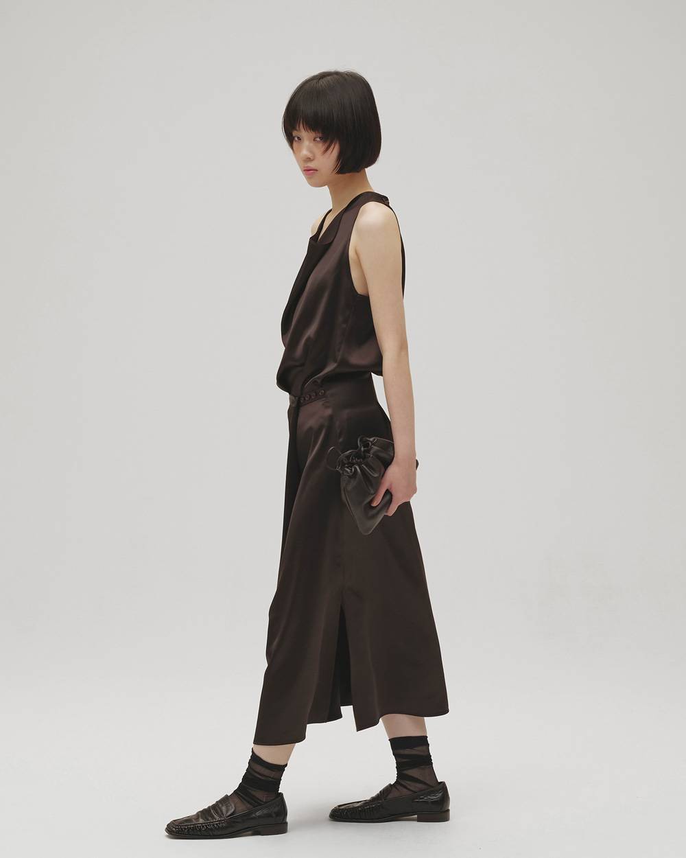 Asymmetry Satin Dress Asymmetry Satin Dress,アシンメトリーサテンドレス,12610322,サテン,アシンメトリードレス,サテンドレス,ドレス,ワンピース,todayful,トゥデイフル,lifes,吉田怜香,26aw