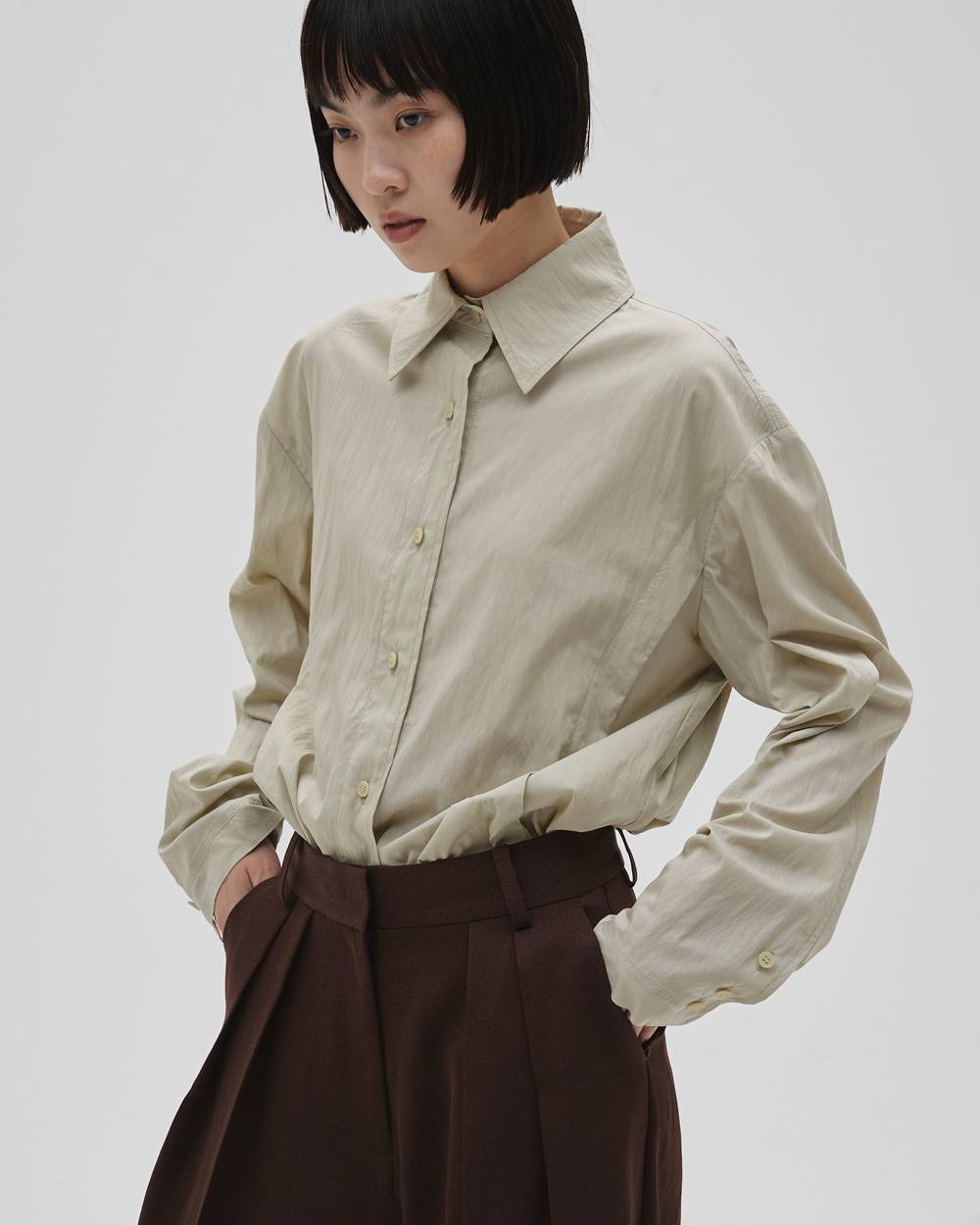 Sidetuck Silky Shirts Sidetuck Silky Shirts,サイドタックシルキーシャツ,12610410,シャツ,シルキーシャツ,サイドタックシャツ,トップ,todayful,トゥデイフル,lifes,吉田怜香,26ss