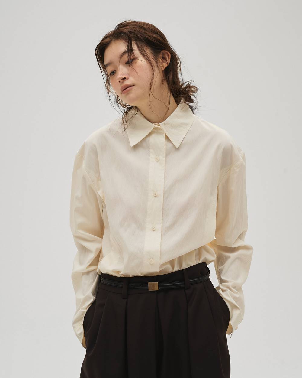 Sidetuck Silky Shirts Sidetuck Silky Shirts,サイドタックシルキーシャツ,12610410,シャツ,シルキーシャツ,サイドタックシャツ,トップ,todayful,トゥデイフル,lifes,吉田怜香,26ss