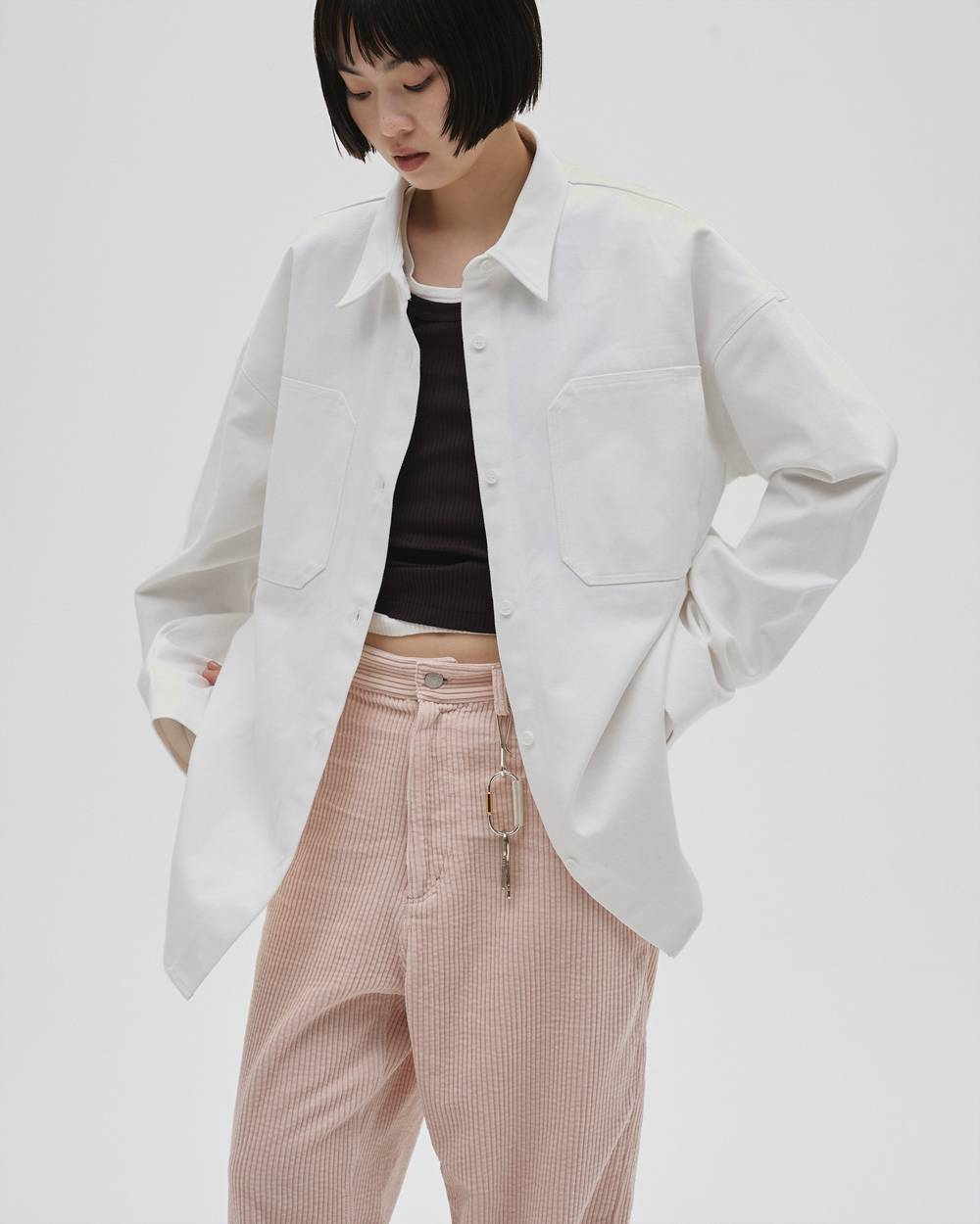 Cottontwill Over Shirts Cottontwill Over Shirts,コットンオーバーシャツ,12610411,シャツ,コットンシャツ,オーバーシャツ,ポケットシャツ,todayful,トゥデイフル,lifes,ライフズ,26ss,吉田怜香