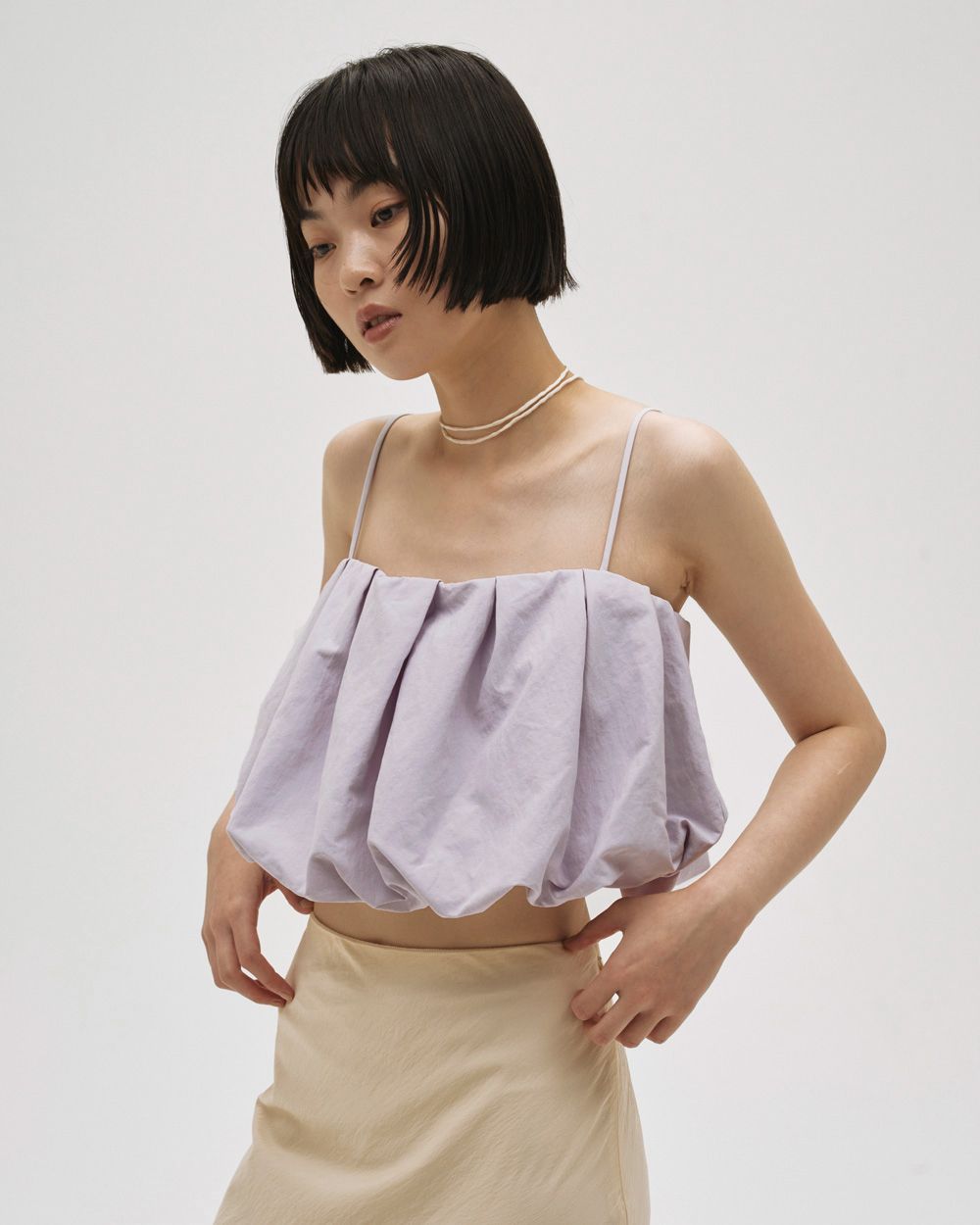 Tuck Balloon Camisole Tuck Balloon Camisole,タックバルーンキャミソール,12610419,バルーンキャミソール,タックキャミソール,キャミソール,トップス,todayful,トゥデイフル,lifes,吉田怜香,26ss