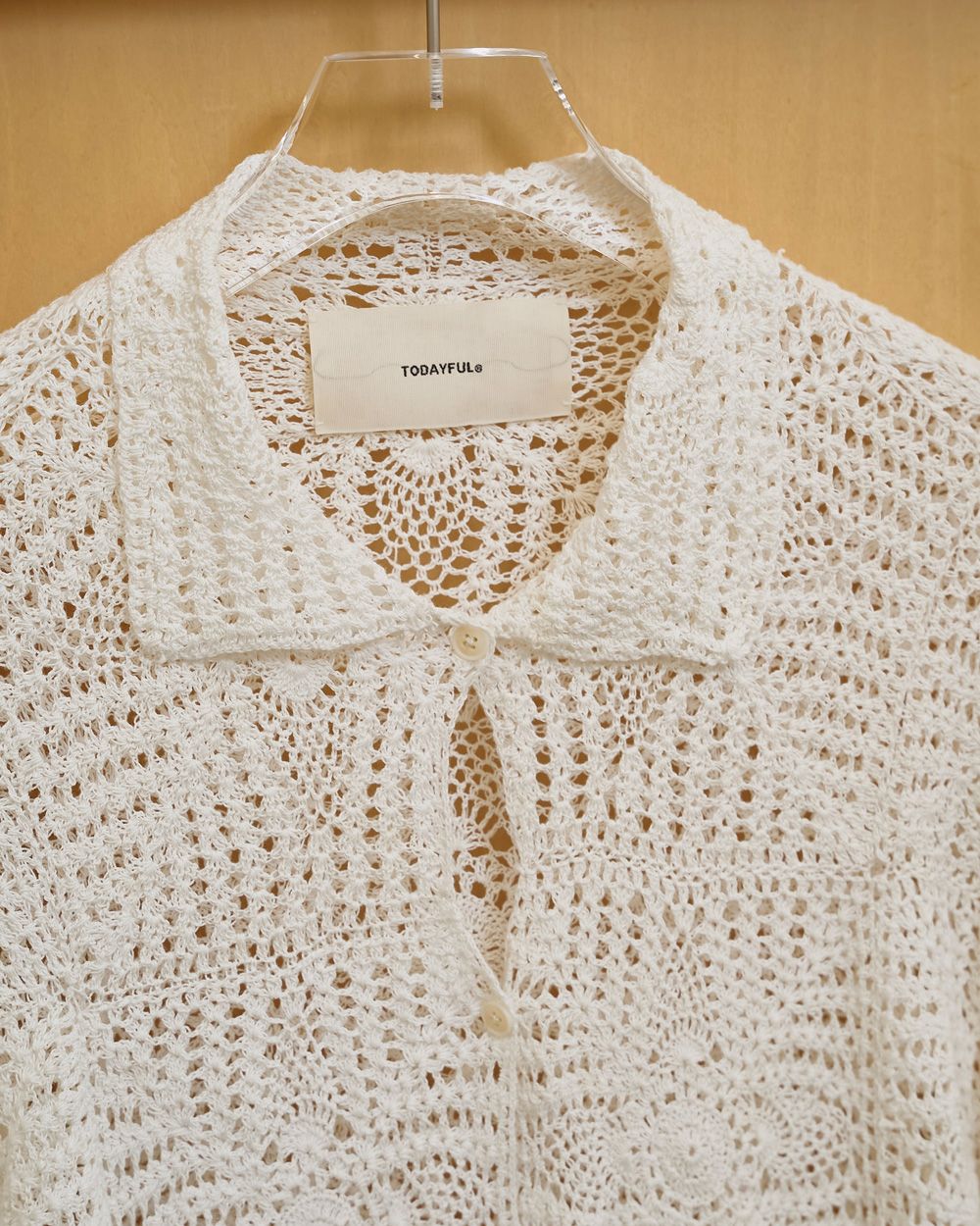 Crochet Lace Shirts Crochet Lace Shirts,クロシェットレースシャツ,12610420,クロシェットシャツ,レースシャツ,シャツ,トップス,ニット編み,todayful,トゥデイフル,lifes,吉田怜香,26ss