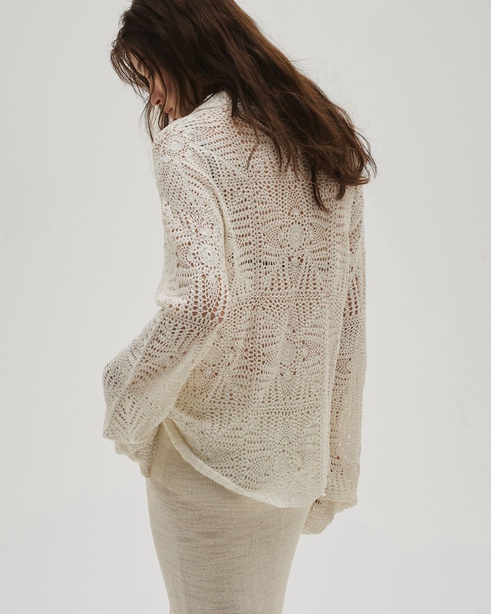 Crochet Lace Shirts Crochet Lace Shirts,クロシェットレースシャツ,12610420,クロシェットシャツ,レースシャツ,シャツ,トップス,ニット編み,todayful,トゥデイフル,lifes,吉田怜香,26ss