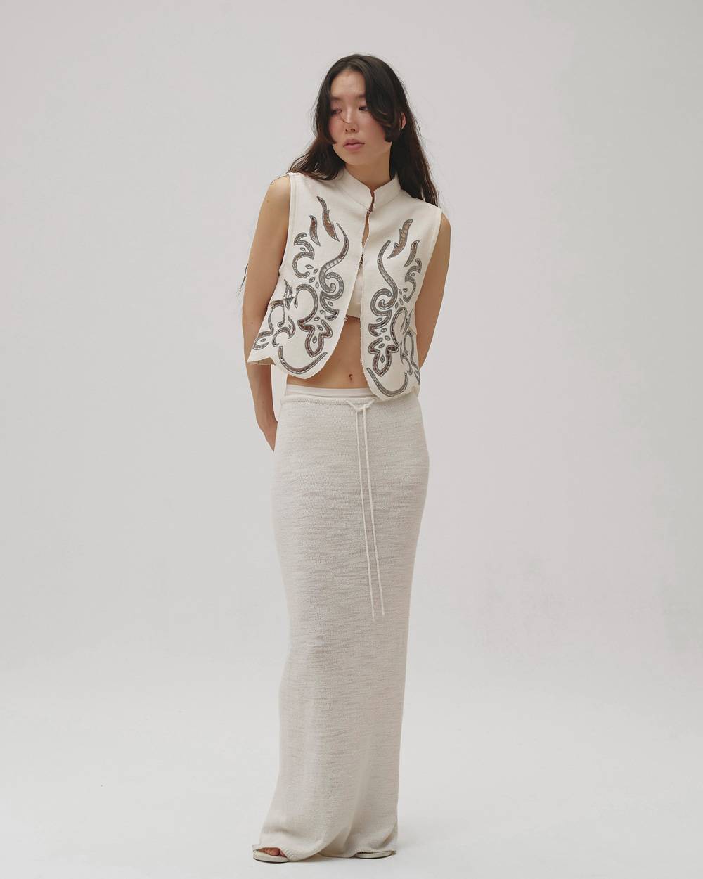 Cut Lace Twill Vest Cut Lace Twill Vest,カットレースツイルベスト,12610430,レースベスト,ベスト,トップ,ノースリーブ,セットアップ,todayful,トゥデイフル,lifes,吉田怜香,26aw