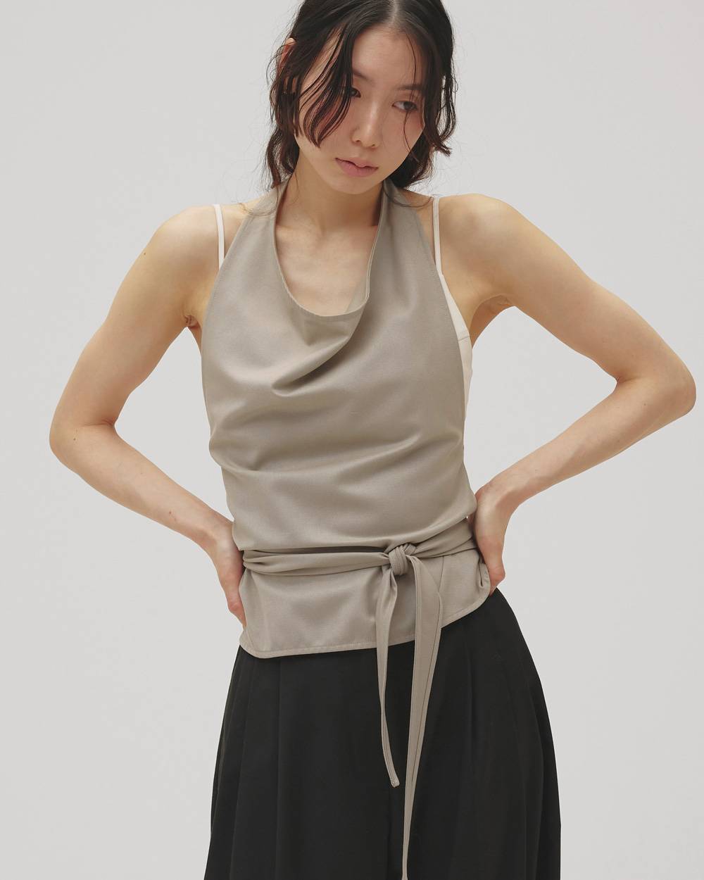 Halterneck Wrap Tops Halterneck Wrap Tops,ヘンリーネックラップトップス,12610433,ヘンリーネック,トップス,ラップトップ,todayful,トゥデイフル,lifes,吉田怜香,26aw