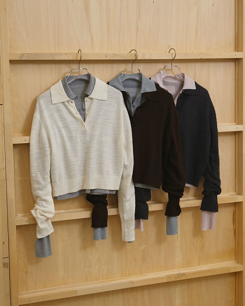 Layered  Polo Knit Layered  Polo Knit,レイヤードポロニット,12610508,レイヤードトップ,レイヤードニット,ニットトップス,ポロニット,todayful,トゥデイフル,lifes,吉田怜香,26ss