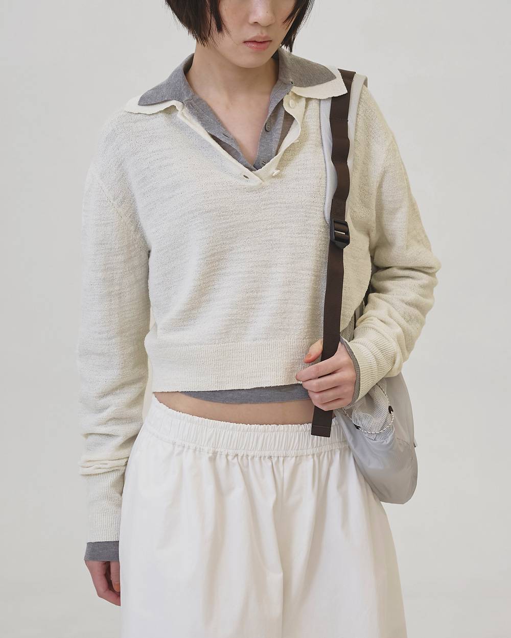 Layered  Polo Knit Layered  Polo Knit,レイヤードポロニット,12610508,レイヤードトップ,レイヤードニット,ニットトップス,ポロニット,todayful,トゥデイフル,lifes,吉田怜香,26ss