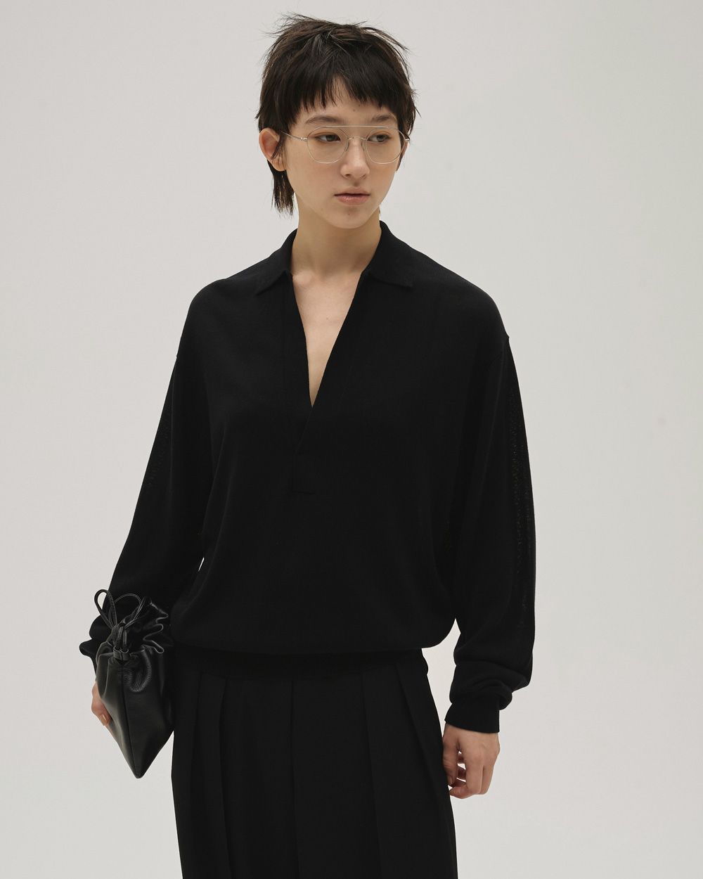 Silky Skipper Knit Silky Skipper Knit,シルキースキッパーニット,12610511,シルキーニット,スキッパーニット,ニットトップス,トップス,ニット,todayful,トゥデイフル,lifes,吉田怜香,26ss