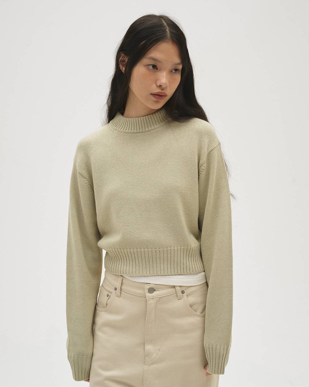 Crewneck Slub Knit Crewneck Slub Knit,クルーネックスラブニット,12610516,ニット,クルーネックニット,スラブニット,トップス,todayful,トゥデイフル,lifes,ライフズ,26ss,吉田怜香
