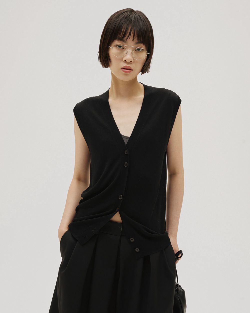 Tencelsilk Knit Vest Tencelsilk Knit Vest,テンセルシルクニットベスト,12610517,テンセルシルク,ニットベスト,ニット,ベスト,ニットトップ,todayful,トゥデイフル,lifes,吉田怜香,26ss