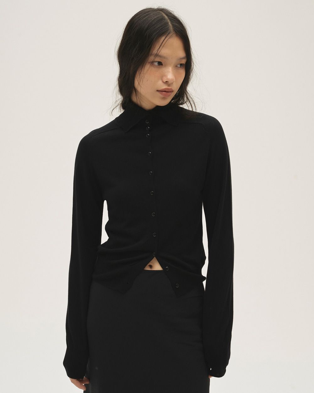 Tencelwool Highneck Knit Tencelwool Highneck Knit,テンセルウールハイネックニット,12610520,テンセルウール,テンセル,ウールニット,ニットトップ,ハイネックトップ,ハイネックニット,todayful,トゥデイフル,lifes,吉田怜香,26ss