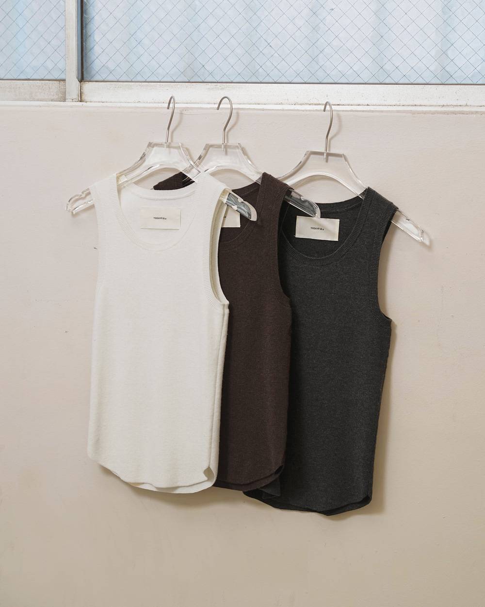 Roundhem Knit Tanktop Roundhem Knit Tanktop,ラウンドヘムニットタンクトップ,12610533,ニット,ニットタンクトップ,ラウンドヘム,カットソー,トップス,todayful,トゥデイフル,lifes,吉田怜香,26aw