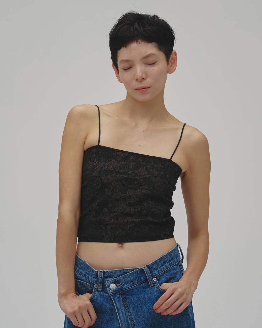  Jacquard Knit Camisole  Jacquard Knit Camisole,ジャガードニットキャミソール,12610537,ニットキャミソール,ジャガード,キャミソール,トップス,セットアップ,todayful,トゥデイフル,lifes,吉田怜香,26aw