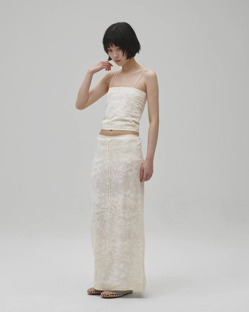  Jacquard Knit Camisole  Jacquard Knit Camisole,ジャガードニットキャミソール,12610537,ニットキャミソール,ジャガード,キャミソール,トップス,セットアップ,todayful,トゥデイフル,lifes,吉田怜香,26aw