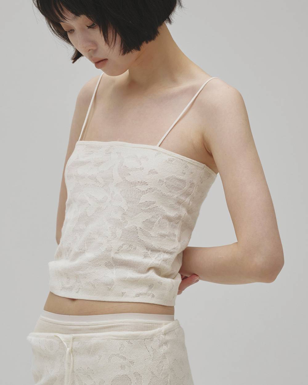  Jacquard Knit Camisole  Jacquard Knit Camisole,ジャガードニットキャミソール,12610537,ニットキャミソール,ジャガード,キャミソール,トップス,セットアップ,todayful,トゥデイフル,lifes,吉田怜香,26aw