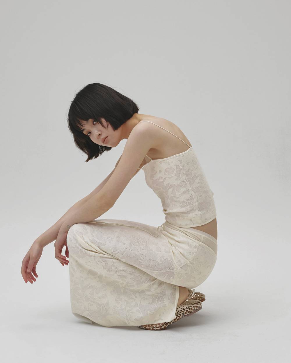  Jacquard Knit Camisole  Jacquard Knit Camisole,ジャガードニットキャミソール,12610537,ニットキャミソール,ジャガード,キャミソール,トップス,セットアップ,todayful,トゥデイフル,lifes,吉田怜香,26aw