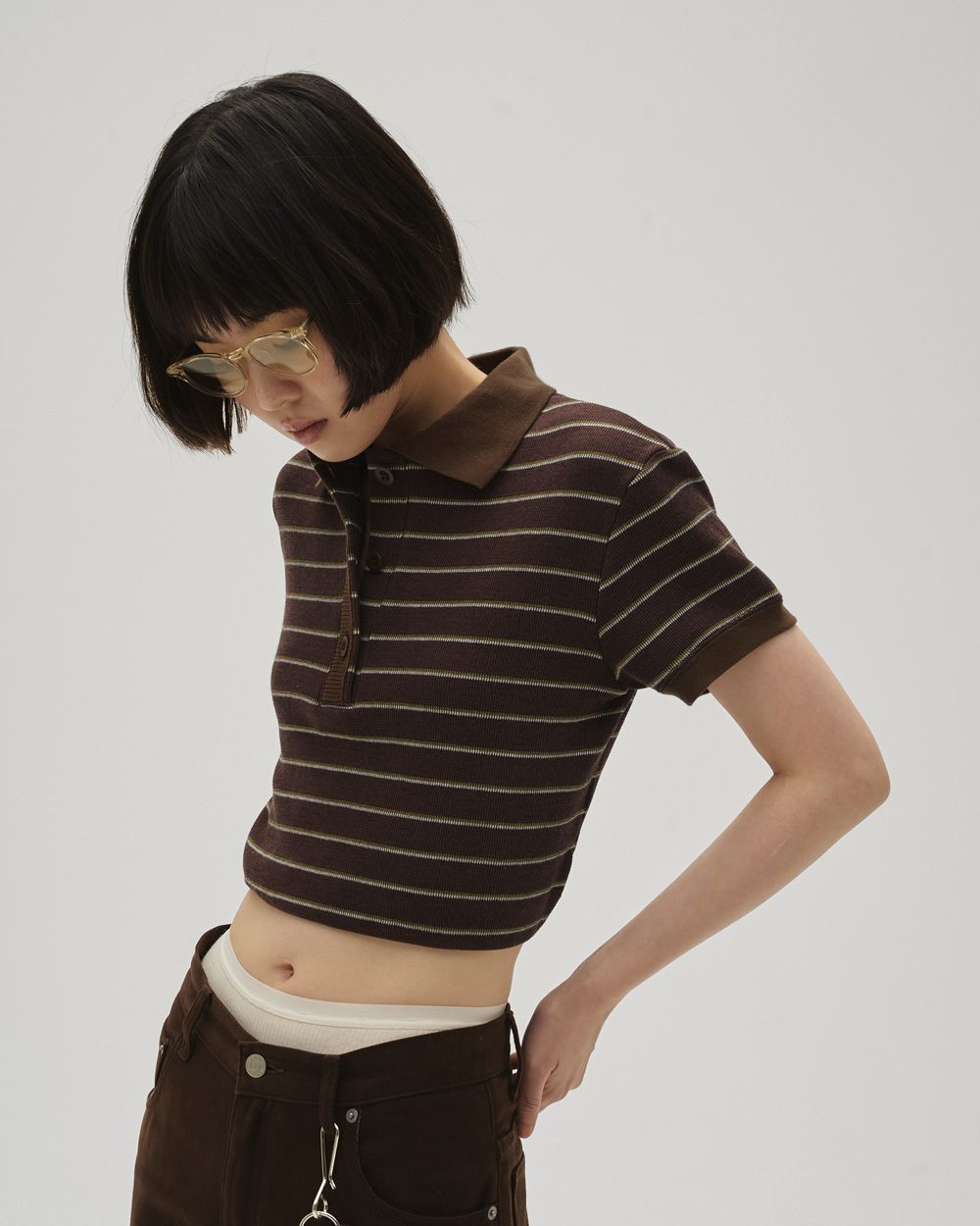 Border Polo Tops Border Polo Tops,ボーダーポロトップス,12610606,ボーダートップス,ポロトップス,トップス,カットソー,todayful,トゥデイフル,lifes,吉田怜香,26ss