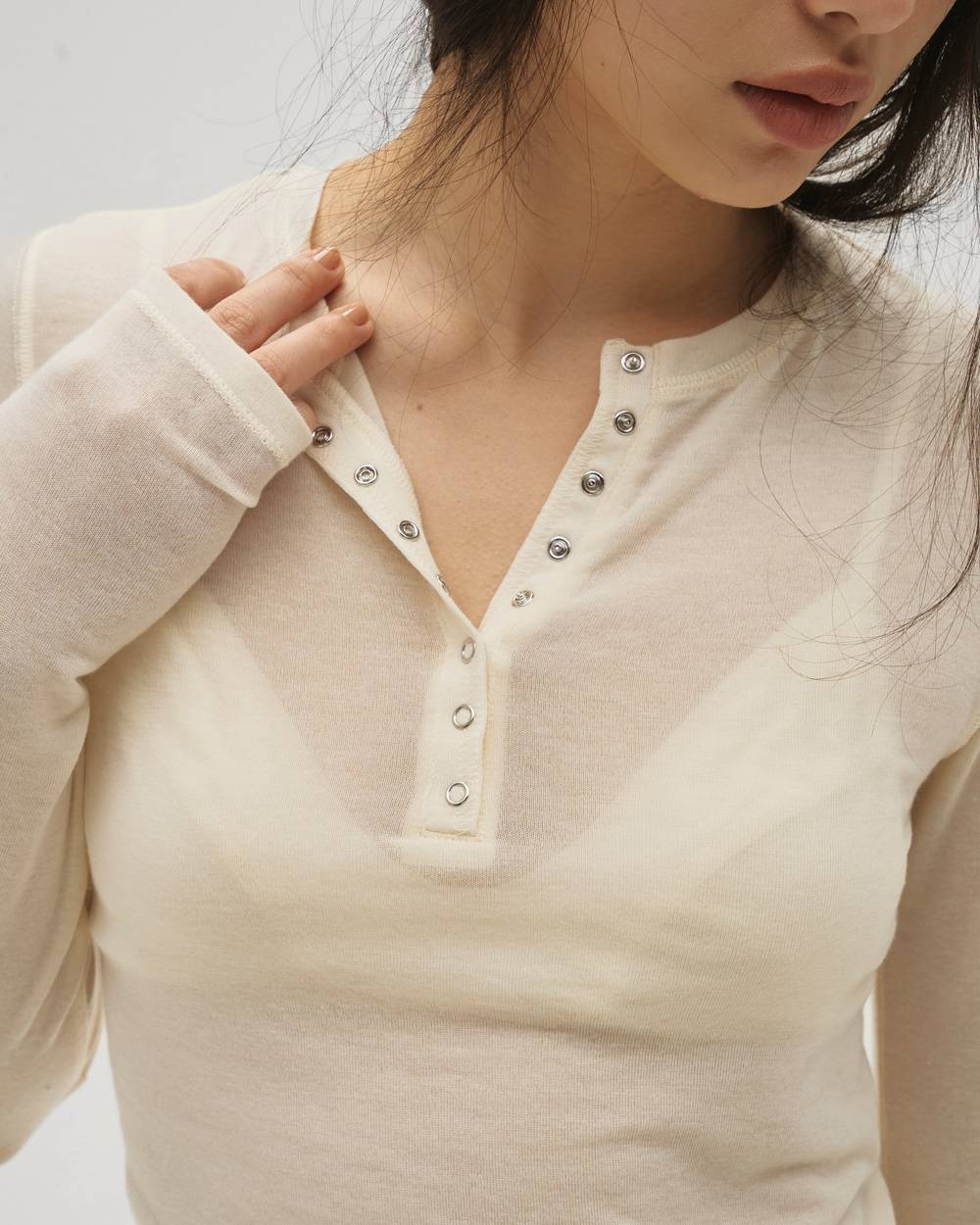 Henleyneck Soft Tops Henleyneck Soft Tops,ヘンリーネックソフトトップス,12610608,ヘンリーネック,カットソー,ソフトトップ,トップス,todayful,トゥデイフル,lifes,吉田怜香,26ss