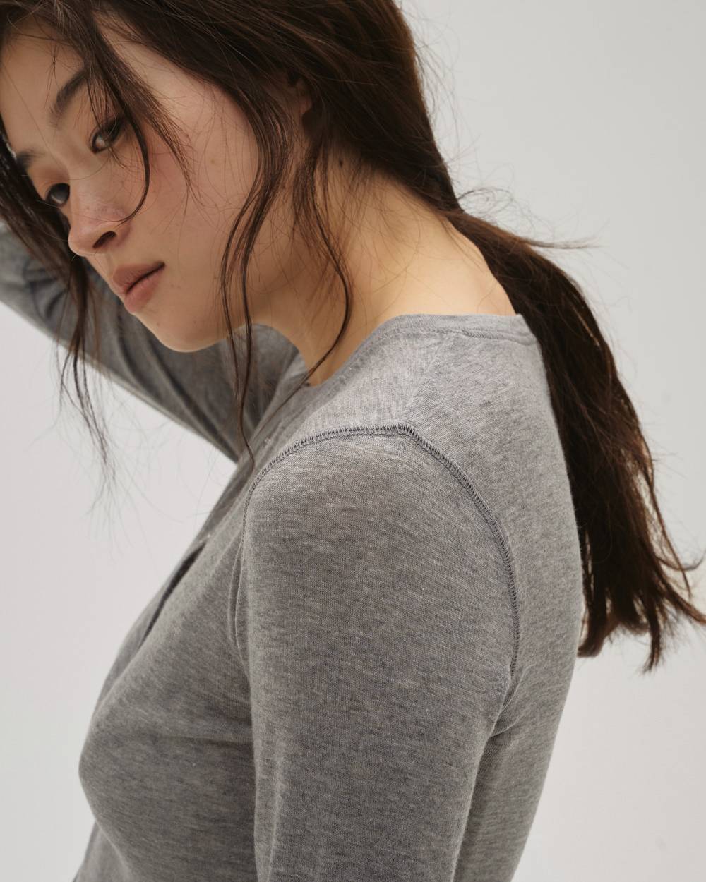 Henleyneck Soft Tops Henleyneck Soft Tops,ヘンリーネックソフトトップス,12610608,ヘンリーネック,カットソー,ソフトトップ,トップス,todayful,トゥデイフル,lifes,吉田怜香,26ss