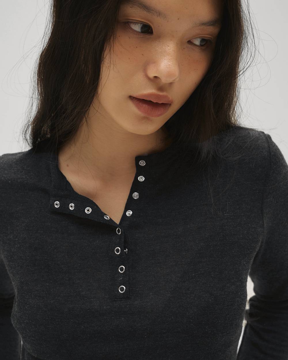 Henleyneck Soft Tops Henleyneck Soft Tops,ヘンリーネックソフトトップス,12610608,ヘンリーネック,カットソー,ソフトトップ,トップス,todayful,トゥデイフル,lifes,吉田怜香,26ss