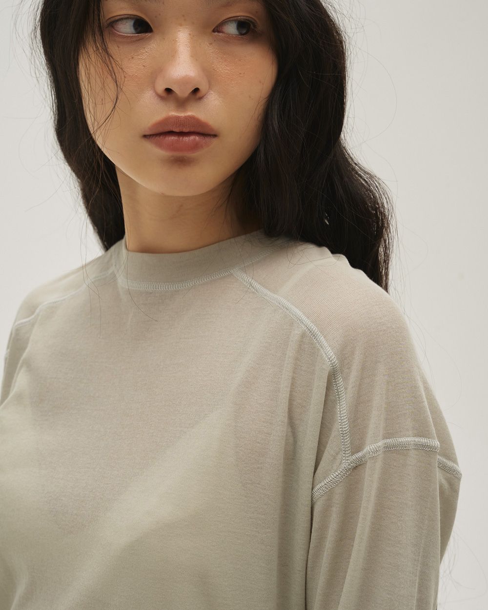 Hightwist Gauze Long T-shirts Hightwist Gauze Long T-shirt,ハイツイストガーゼロングTシャツ,12610620,カットソー,ロンT,ガーゼトップ,ハイウエストトップ,長袖Tシャツ,シアートップ,todayful,トゥデイフル,lifes,吉田怜香,26ss