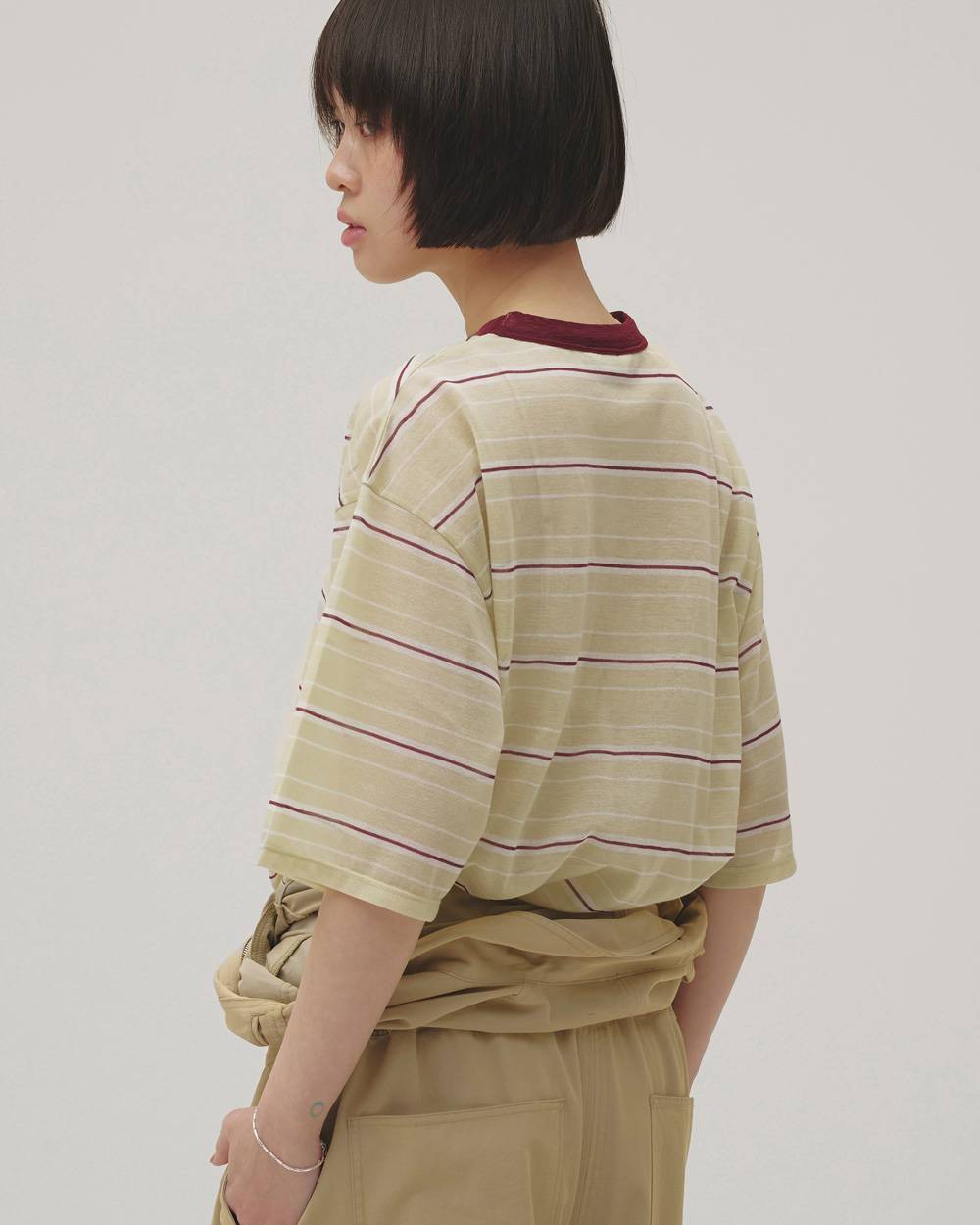 Sheer Border T-shirt Sheer Border T-shirt,シアーボーダーTシャツ,12610629,シアートップ,ボーダーTシャツ,シザーtシャツ,トップス,Tシャツ,ビッグTシャツ,todayful,トゥデイフル,lifes,吉田怜香,26aw