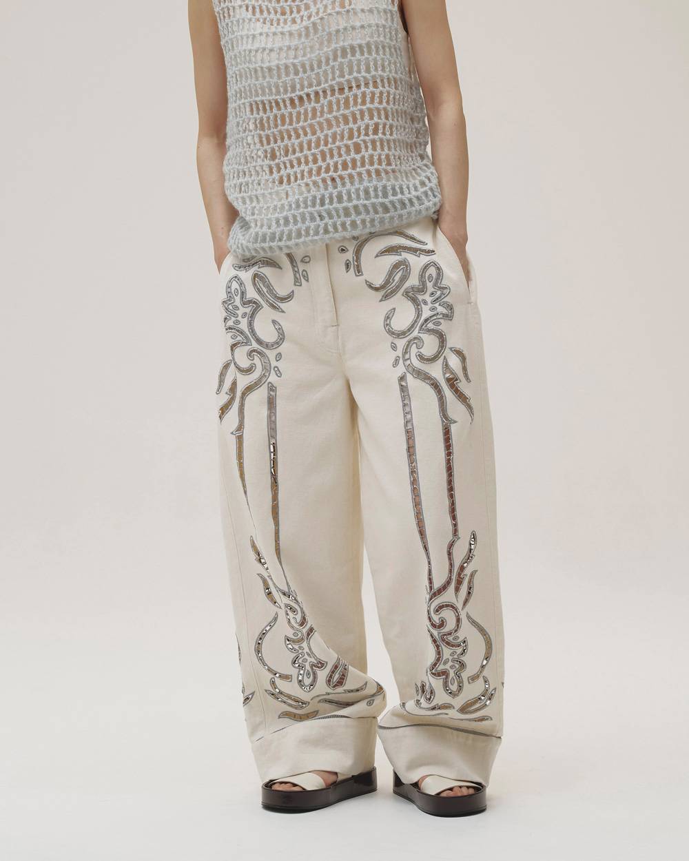 Cut Lace Twill Pants Cut Lace Twill Pants,カットレースツイルパンツ,12610701,カットレースパンツ,パンツ,ボトムス,セットアップ,todayful,トゥデイフル,lifes,吉田怜香,26aw