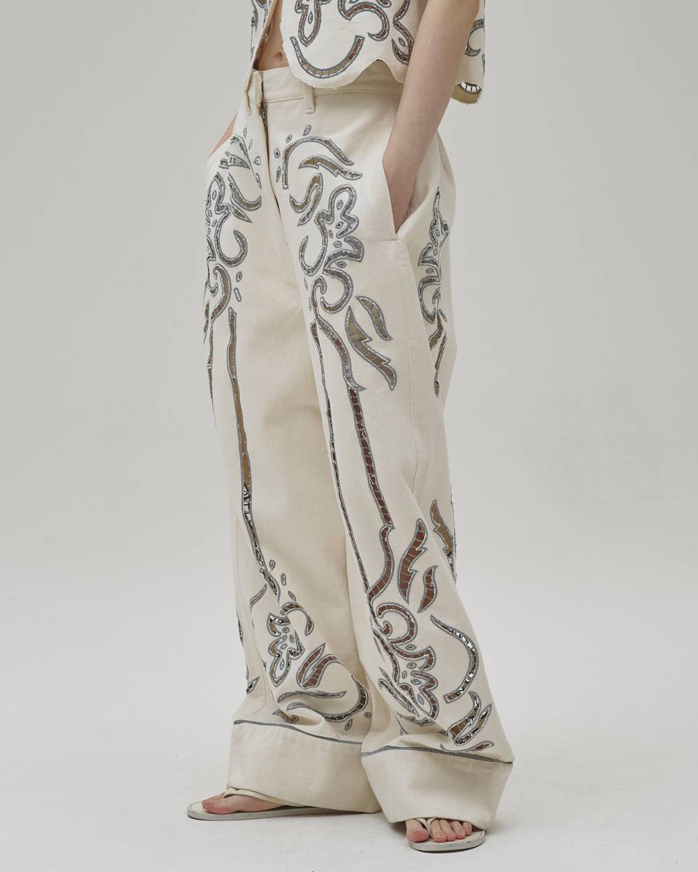 Cut Lace Twill Pants Cut Lace Twill Pants,カットレースツイルパンツ,12610701,カットレースパンツ,パンツ,ボトムス,セットアップ,todayful,トゥデイフル,lifes,吉田怜香,26aw