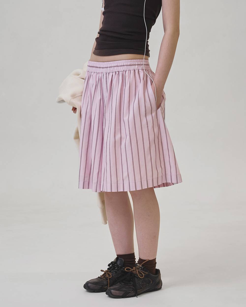 Easy Stripe Halfpants Easy Stripe Halfpant,イージーストライプパンツ,12610721,パンツ,ストライプパンツ,イージーパンツ,ショーツ,セットアップ,todayful,トゥデイフル,lifes,吉田怜香,26ss