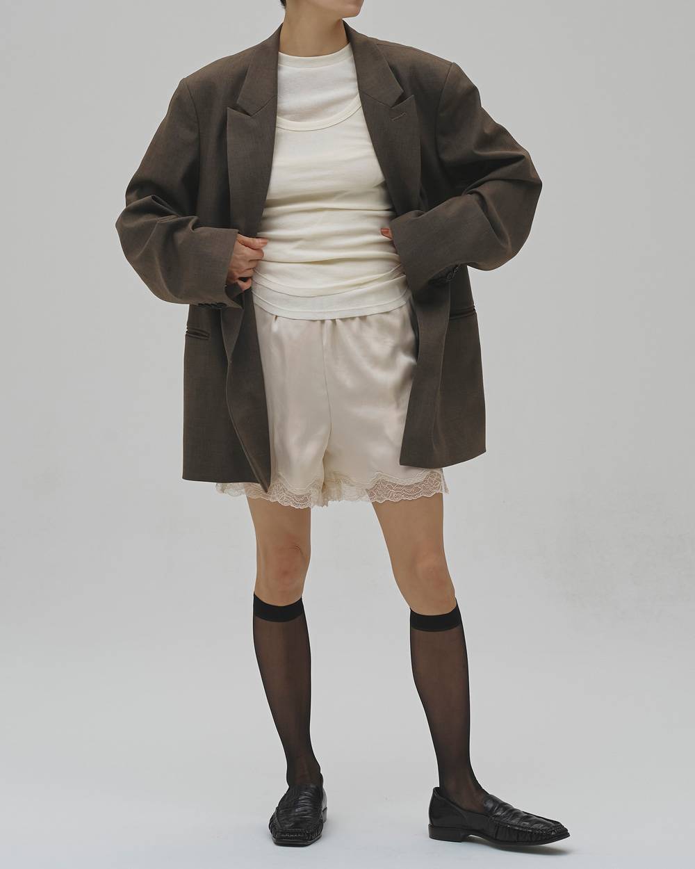 Satin Lace Halfpants Satin Lace Camisole,サテンレースハーフパンツ,12610722,サテン,レースパンツ,ショーツ,レース,ショートパンツ,ランジェリー,todayful,トゥデイフル,lifes,吉田怜香,26aw