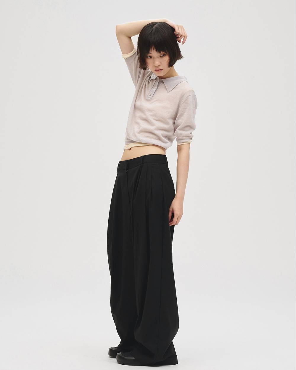 Lightweight Tuck Trousers Lightweight Tuck Trousers,ライトウェイトタックトラウザーズ,12610723,タックトラウザーズ,パンツ,トラウザーズ,ボトムス,ワイドパンツ,todayful,トゥデイフル,lifes,吉田怜香,26aw