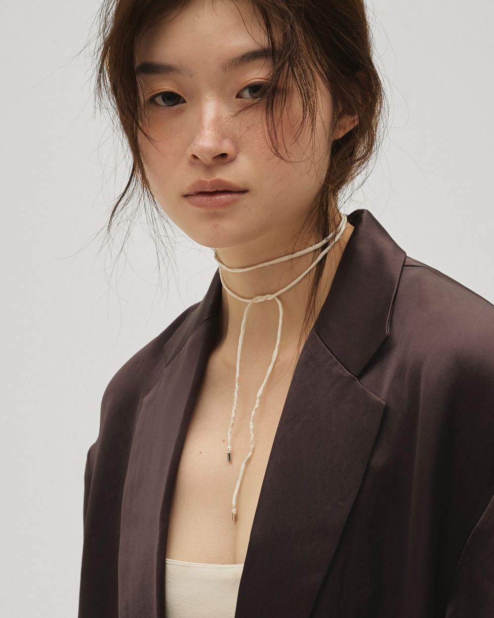 Silk Cord Choker Silk Cord Choker,シルクコードチョーカー,2610903,チョーカー,コードチョーカー,シルクチョーカー,アクセサリー,ネックレス,todayful,トゥデイフル,lifes,吉田怜香,26ss