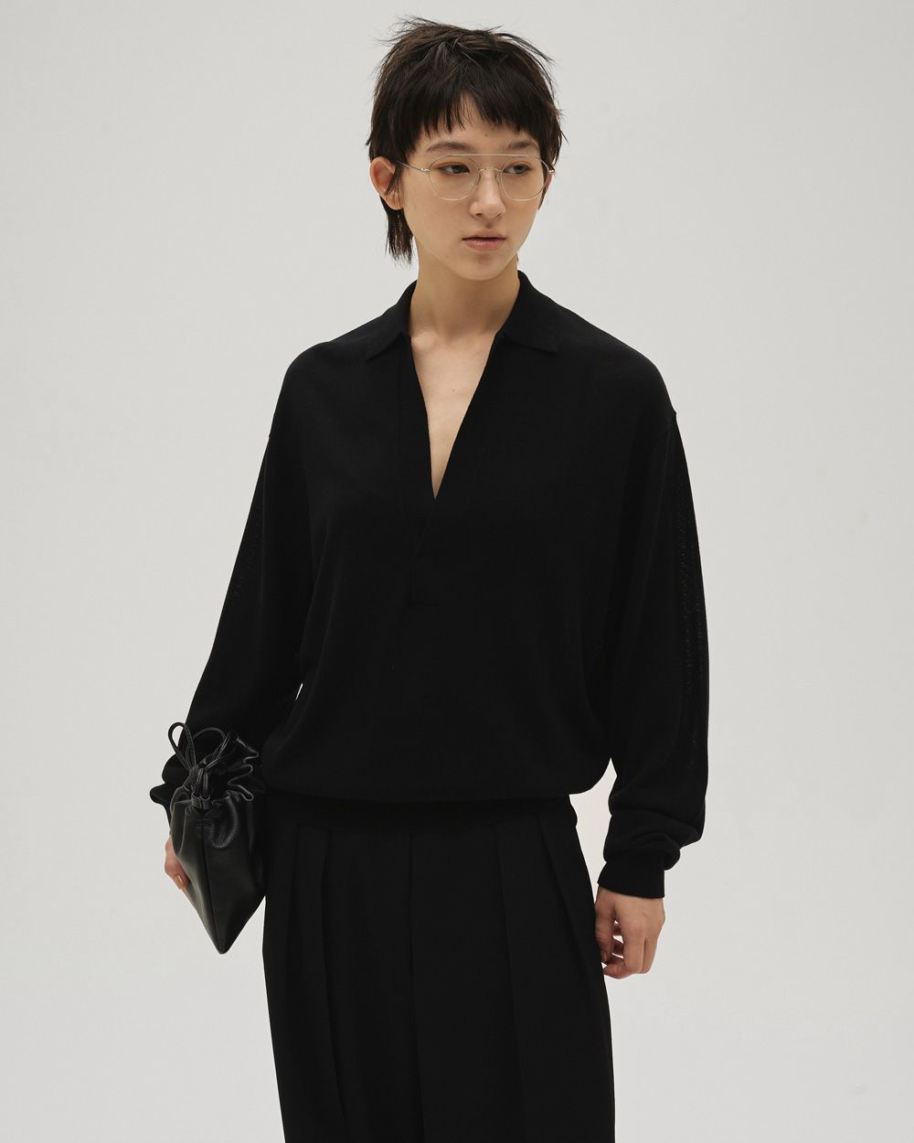 Drawstring Leather Bag Drawstring Leather Bag,ドローストリングレザーバッグ,12611020,ドローストリングバッグ,レザーバッグ,バッグ,鞄,todayful,トゥデイフル,lifes,吉田怜香,26ss