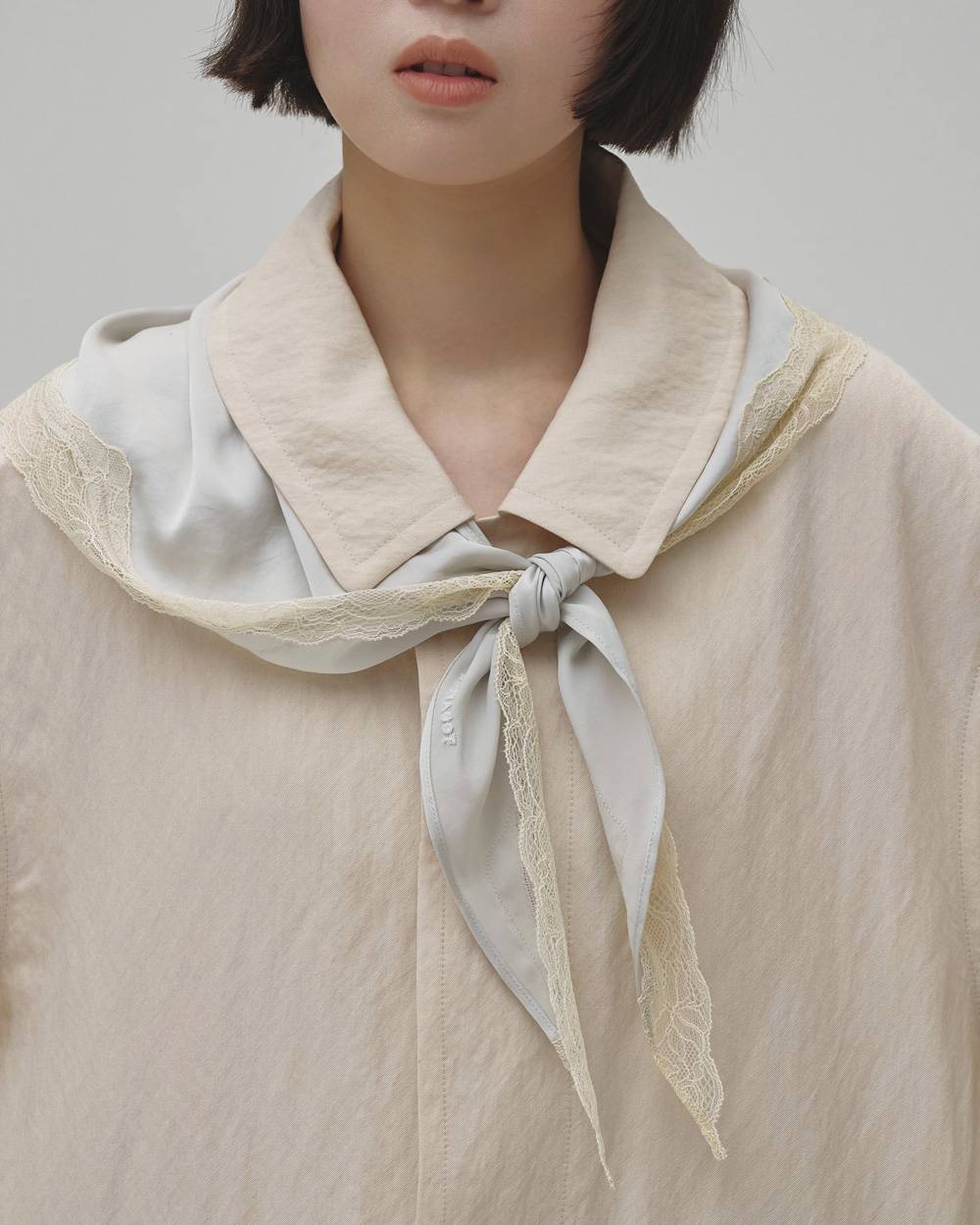 Satin Lace Scarf Satin Lace Scarf,サテンレーススカーフ,12611027,サテン,レーススカーフ,スカーフ,レース,アクセサリー,todayful,トゥデイフル,lifes,吉田怜香,26aw