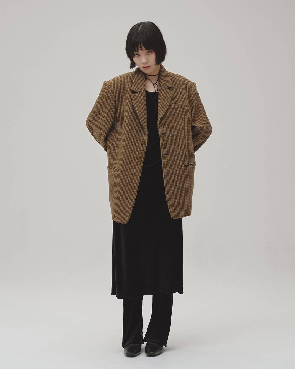 Wool100% Check Jacket Wool100% Check Jacket,ウール100%チェックジャケット,12620101,ジャケット,チェックジャケット,ウール100%,ウールジャケット,アスター,todayful,トゥデイフル,lifes,吉田怜香,26aw