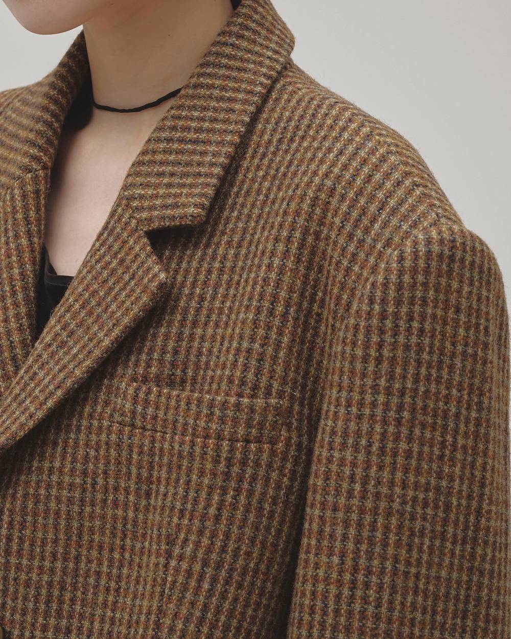 Wool100% Check Jacket Wool100% Check Jacket,ウール100%チェックジャケット,12620101,ジャケット,チェックジャケット,ウール100%,ウールジャケット,アスター,todayful,トゥデイフル,lifes,吉田怜香,26aw