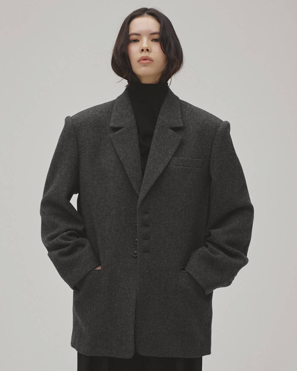 Wool100% Over Jacket Wool100% Over Jacket,ウール100%オーバージャケット,12620105,ウール100%,オーバージャケット,ジャケット,アウター,セットアップ,todayful,トゥデイフル,lifes,吉田怜香,26aw