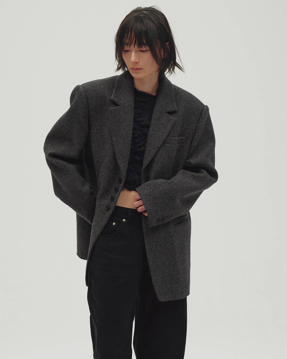 Wool100% Over Jacket Wool100% Over Jacket,ウール100%オーバージャケット,12620105,ウール100%,オーバージャケット,ジャケット,アウター,セットアップ,todayful,トゥデイフル,lifes,吉田怜香,26aw
