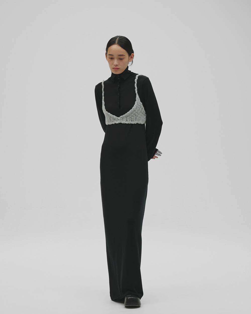 Tencelwool Highneck Dress Tencelwool Highneck Dress,テンセルウールハイネックドレス,12620305,ドレス,ニットドレス,ウールドレス,ハイネックドレス,マキシドレス,todayful,トゥデイフル,lifes,吉田怜香,26aw