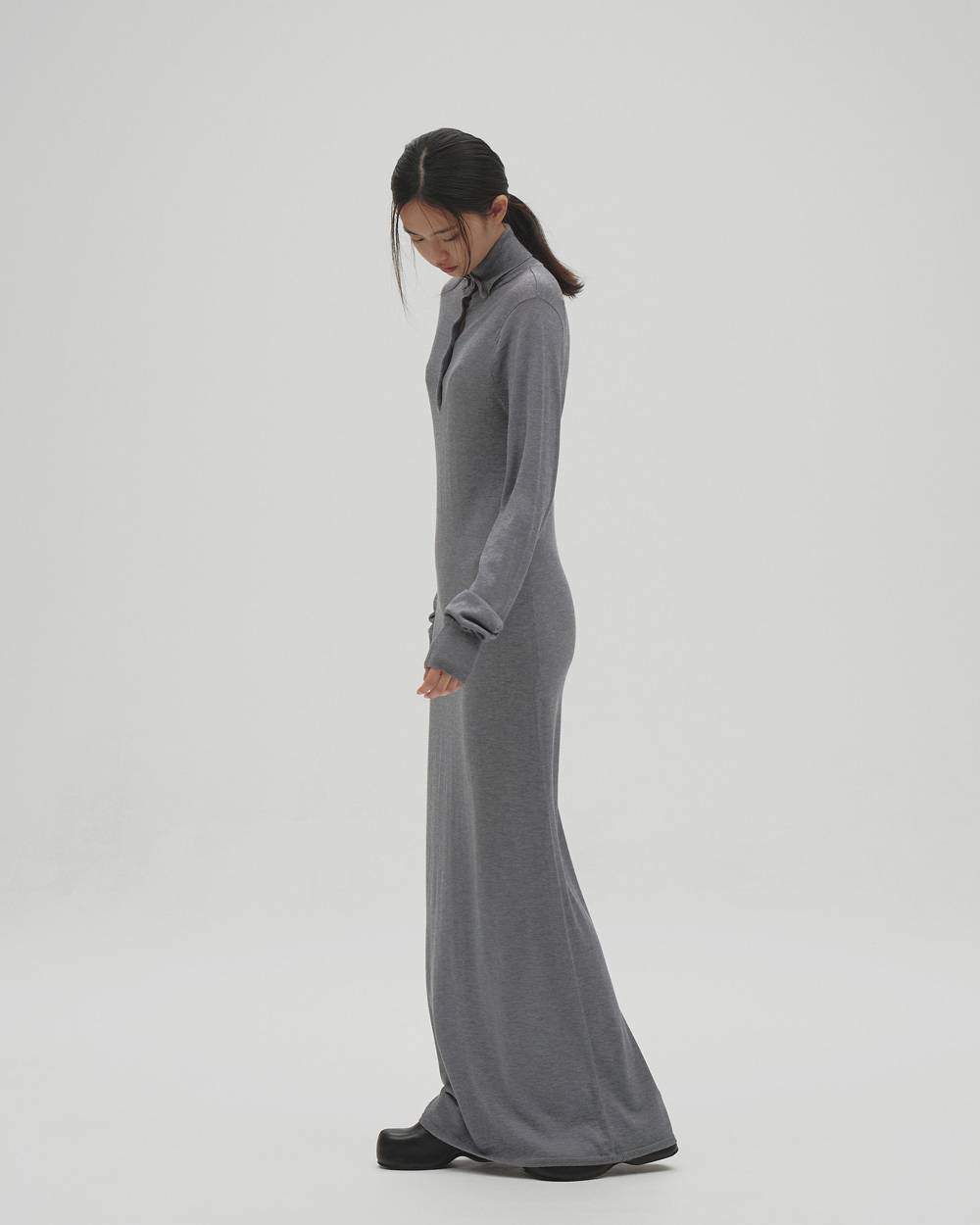 Tencelwool Highneck Dress Tencelwool Highneck Dress,テンセルウールハイネックドレス,12620305,ドレス,ニットドレス,ウールドレス,ハイネックドレス,マキシドレス,todayful,トゥデイフル,lifes,吉田怜香,26aw