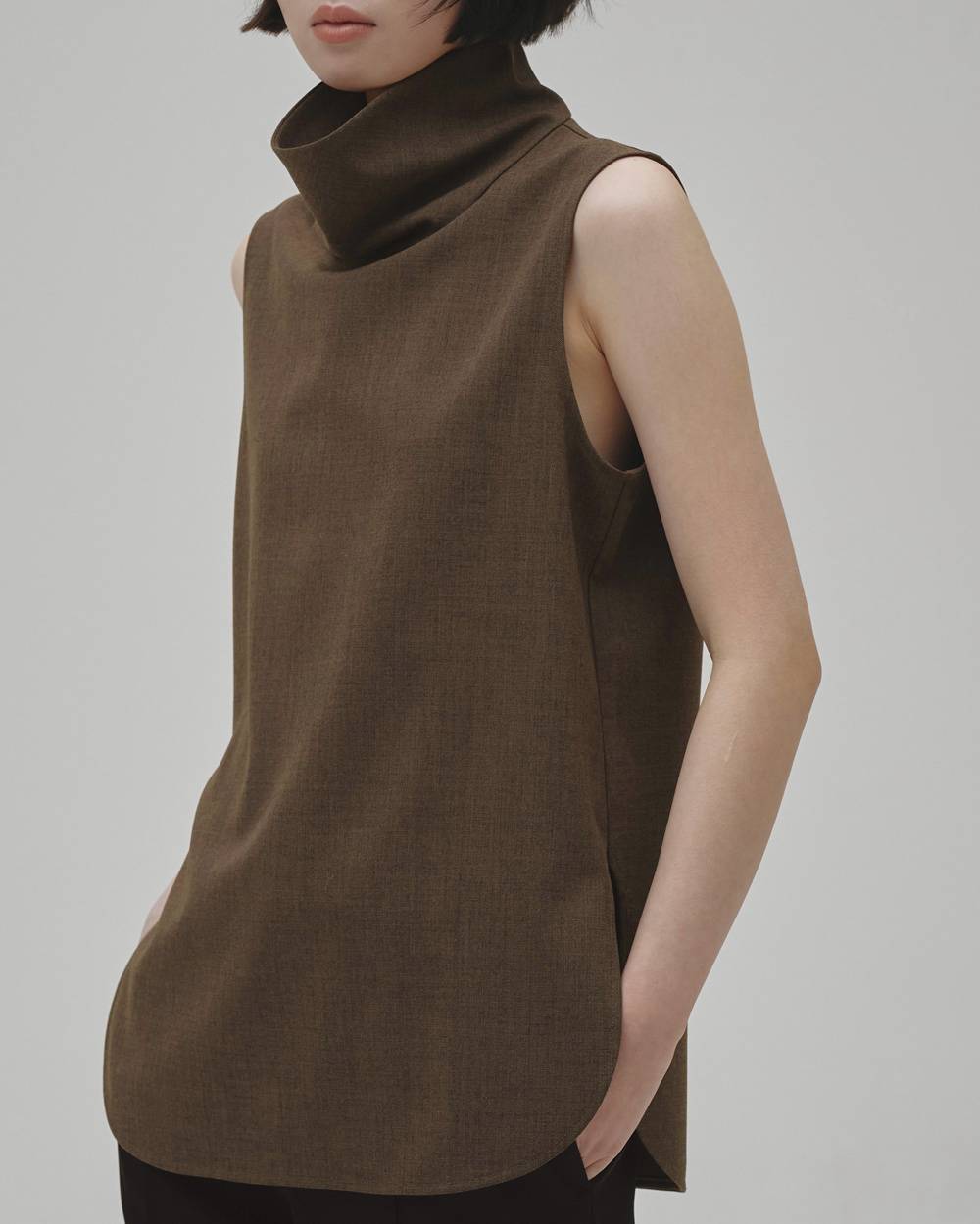 Twill Turtle Tops Twill Turtle Tops,ツイルタートルトップス,12620404,ツイルトップス,タートルトップス,セットアップ,トップス,ノースリーブ,todayful,トゥデイフル,lifes,吉田怜香,26aw