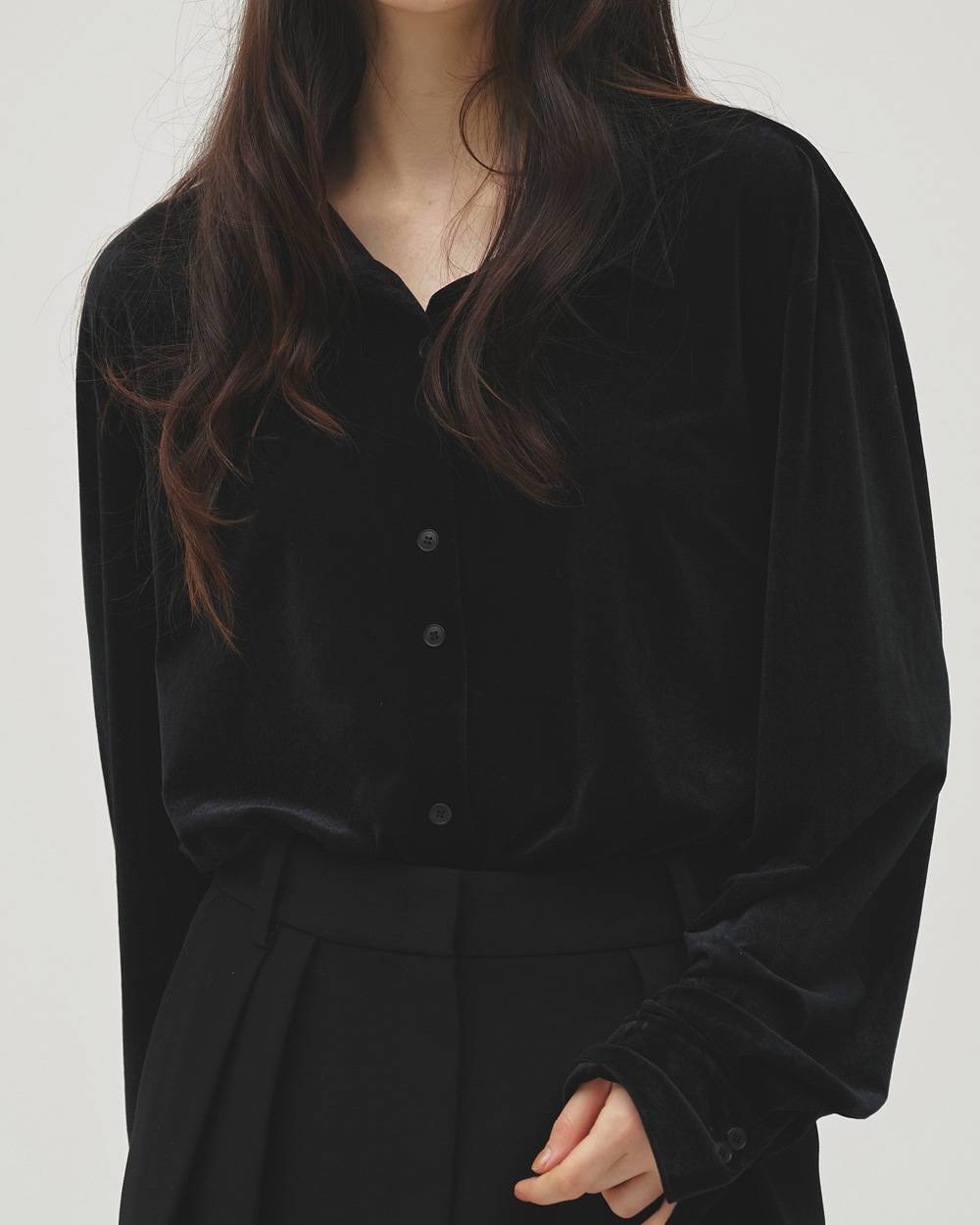 Roundhem Velour Shirts Roundhem Velour Shirts,ラウンドヘムベロアシャツ,12620405,ベロアシャツ,ラウンドヘム,ベロア,トップス,シャツ,todayful,トゥデイフル,lifes,吉田怜香,26aw