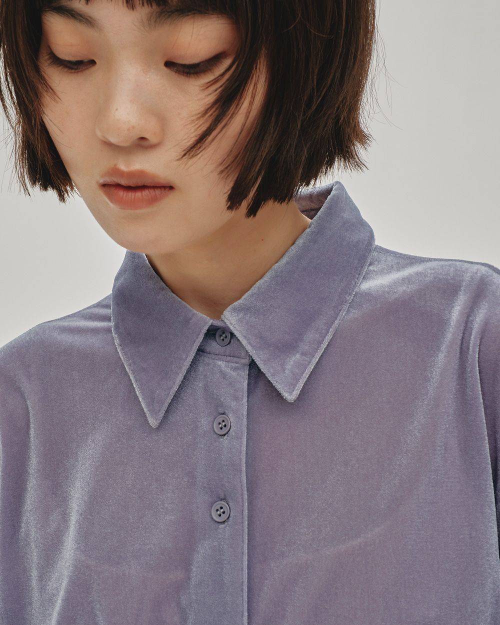 Roundhem Velour Shirts Roundhem Velour Shirts,ラウンドヘムベロアシャツ,12620405,ベロアシャツ,ラウンドヘム,ベロア,トップス,シャツ,todayful,トゥデイフル,lifes,吉田怜香,26aw