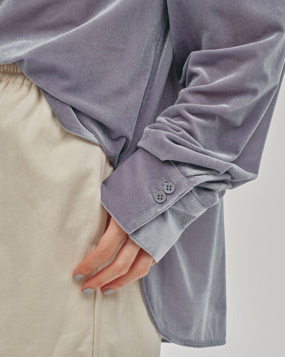 Roundhem Velour Shirts Roundhem Velour Shirts,ラウンドヘムベロアシャツ,12620405,ベロアシャツ,ラウンドヘム,ベロア,トップス,シャツ,todayful,トゥデイフル,lifes,吉田怜香,26aw