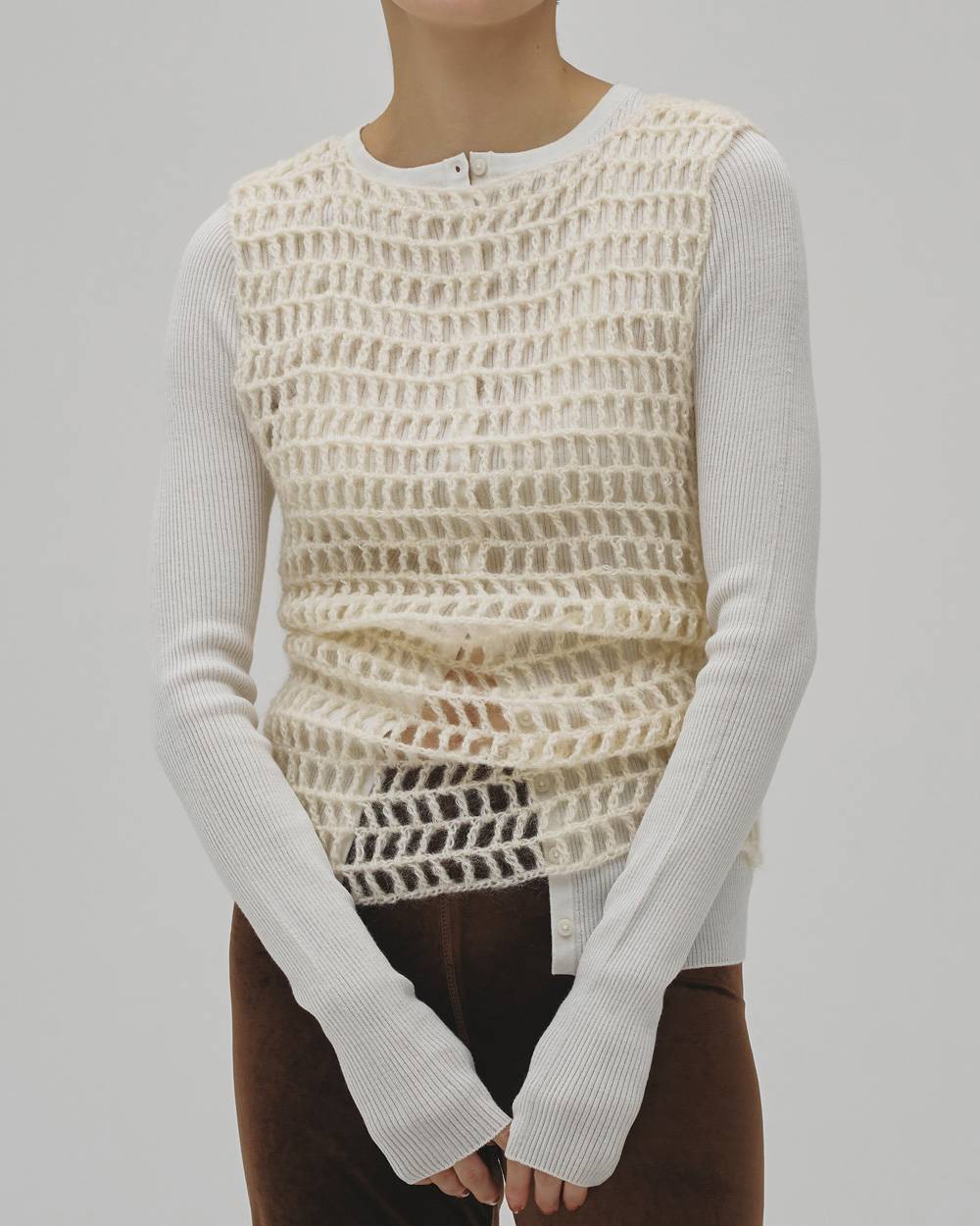 Mohair Mesh Vest Mohair Mesh Vest,モヘアメッシュベスト,12620503,モヘア,メッシュベスト,ベスト,ニット,トップス,todayful,トゥデイフル,lifes,吉田怜香,26aw