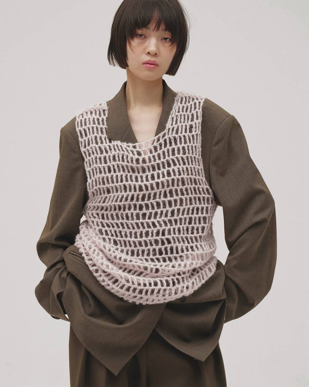 Mohair Mesh Vest Mohair Mesh Vest,モヘアメッシュベスト,12620503,モヘア,メッシュベスト,ベスト,ニット,トップス,todayful,トゥデイフル,lifes,吉田怜香,26aw