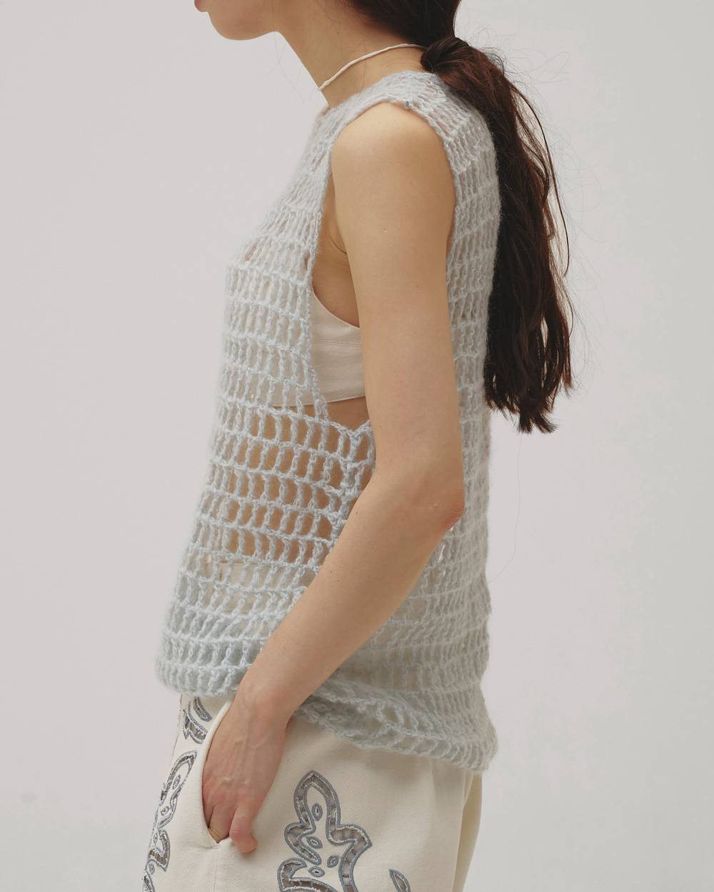 Mohair Mesh Vest Mohair Mesh Vest,モヘアメッシュベスト,12620503,モヘア,メッシュベスト,ベスト,ニット,トップス,todayful,トゥデイフル,lifes,吉田怜香,26aw