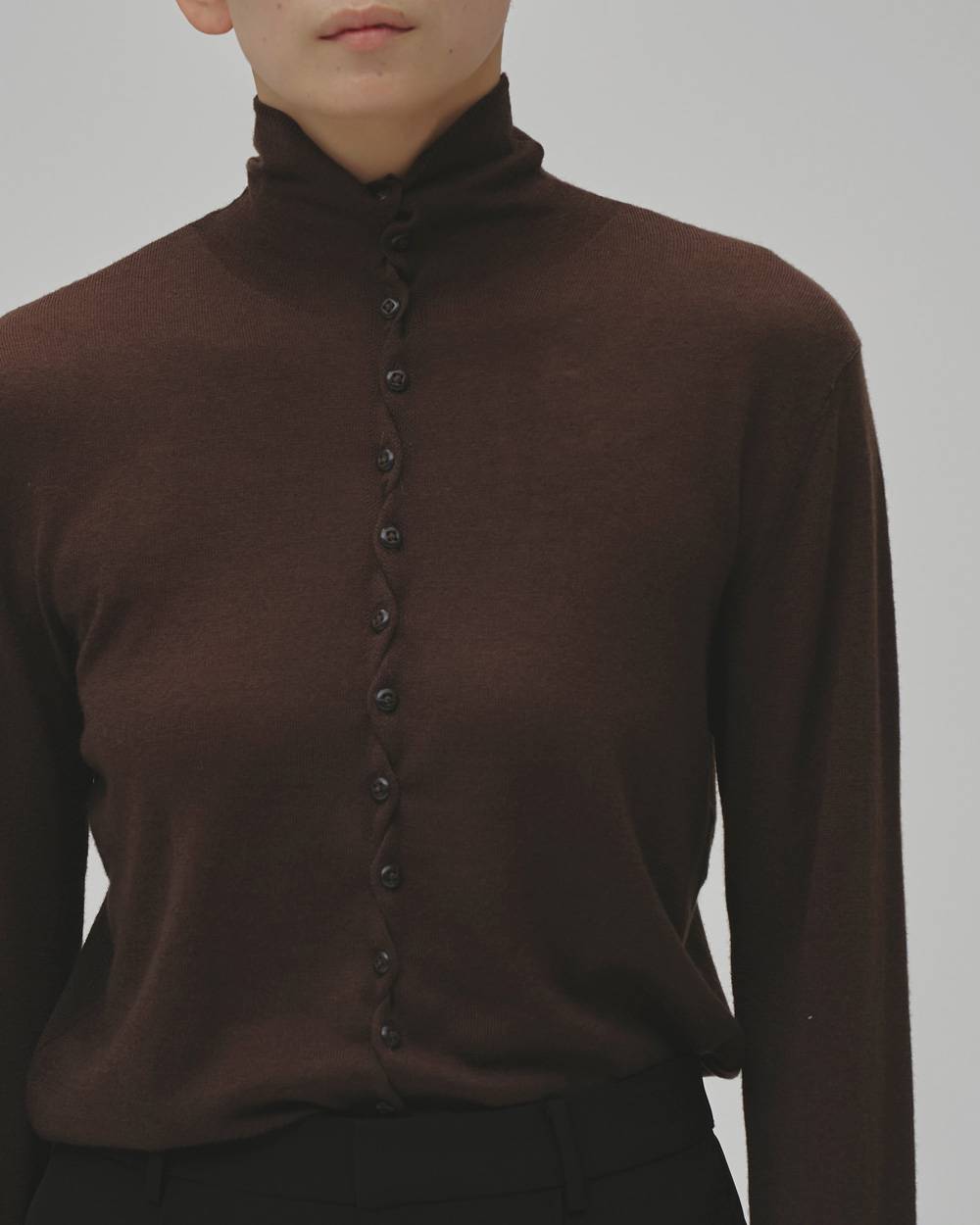 Turtleneck Button Knit Turtleneck Button Knit,タートルネックボタンニット,12620510,タートルネックニット,ボタンニット,セーター,カーディガン,ニットトップ,トップス,todayful,トゥデイフル,lifes,吉田怜香,26aw