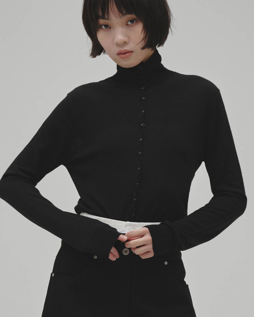 Turtleneck Button Knit Turtleneck Button Knit,タートルネックボタンニット,12620510,タートルネックニット,ボタンニット,セーター,カーディガン,ニットトップ,トップス,todayful,トゥデイフル,lifes,吉田怜香,26aw